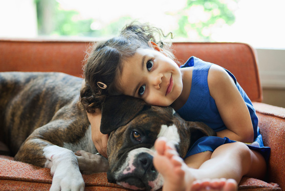 Girl with Dog